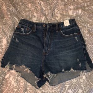 High rise mom fit jean shorts